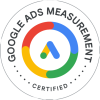 Badge de certification Google Ads Measurement